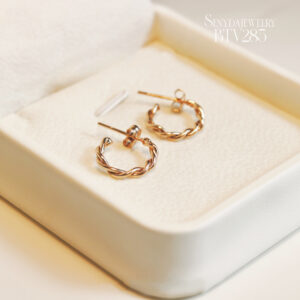 BTV285 Bông tai vàng Senyda khoen hở xoắn