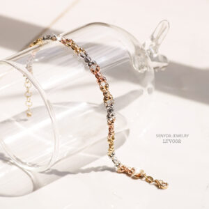 LTV052 Lắc tay vàng Senyda bướm bi giác nối liền