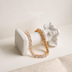 LTV162 Lắc tay vàng Senyda tennis đá 5mm