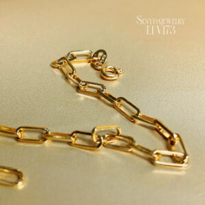 LTV173 Lắc tay vàng Senyda khoen dài nối liền