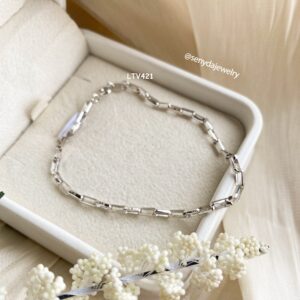 LTV421 Lắc tay vàng Senyda khoen dài