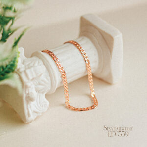 LTV559 Lắc tay vàng Senyda khoen lật dẹp bản