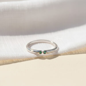 NH760 Nhẫn bạc Ý Senyda đầu tròn hở cẩn đá