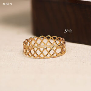 NHV272 Nhẫn vàng Senyda bản giác chữ X