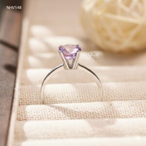 NHV548 Nhẫn vàng Senyda 4 chấu tim lớn