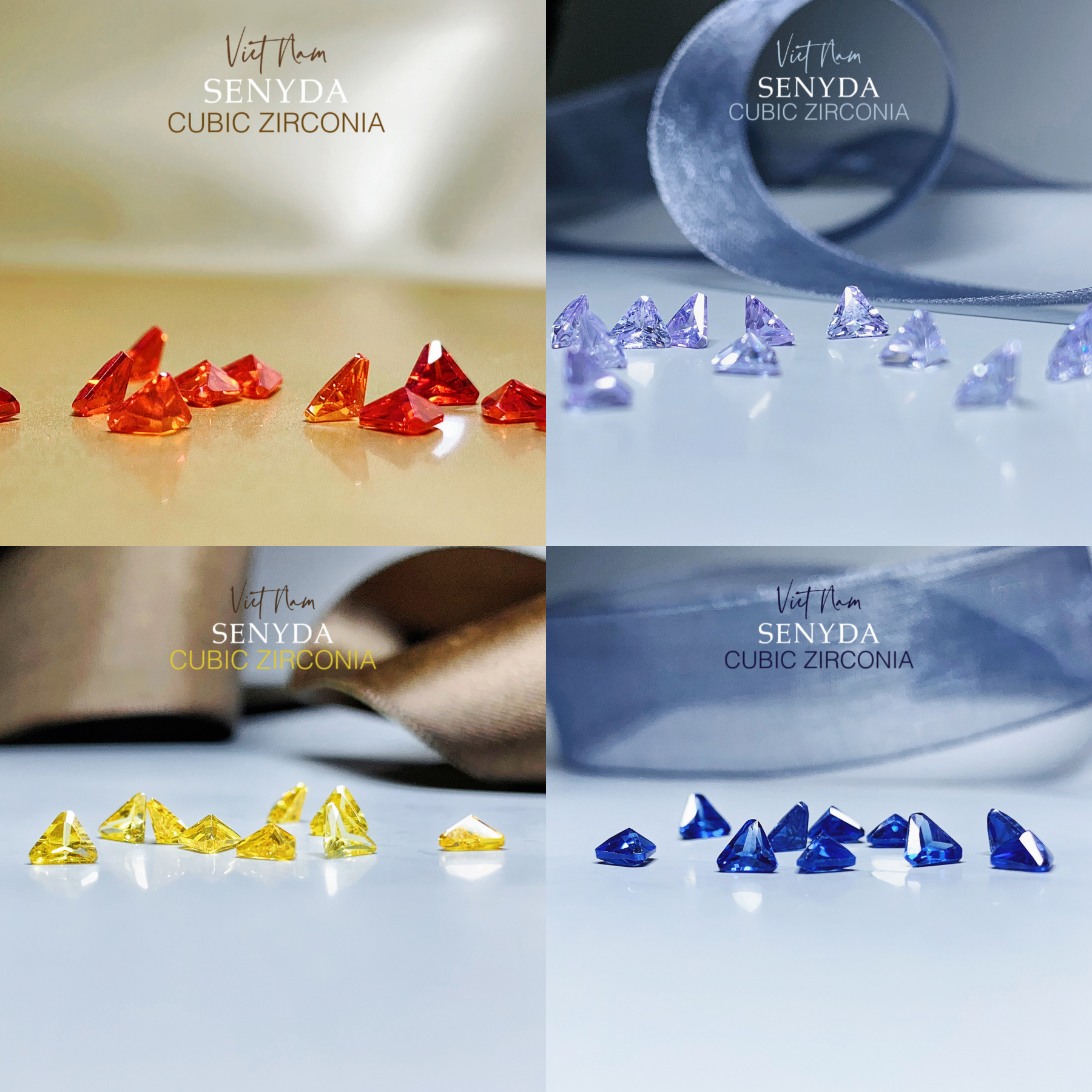 Đá Cubic Zirconia có màu sắc rất đa dạng