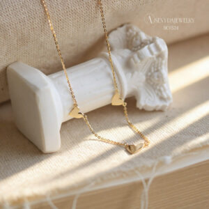 DCV524 Dây chuyền vàng Senyda 3 tim lệch