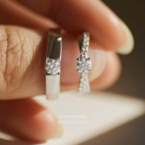 NCV119-NCV120 Nhẫn cưới vàng Senyda cẩn đá