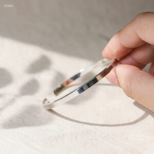 VD001 Vòng tay bạc Senyda cuff trơn hở