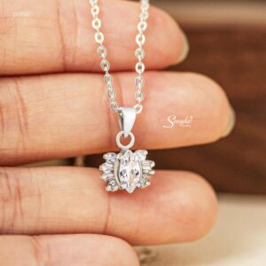 DC035 Dây chuyền bạc Ý Senyda cua đá