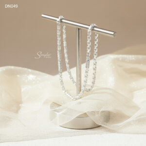 DN049 Dây chuyền bạc Senyda mì lớn xen ống trụ cho nam