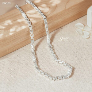 DN103 Dây chuyền bạc Senyda mì lớn xen ống trụ nam