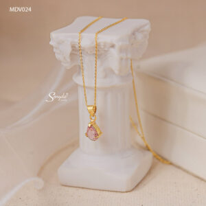 MDV024 Dây chuyền vàng Senyda đá Tourmaline hồng