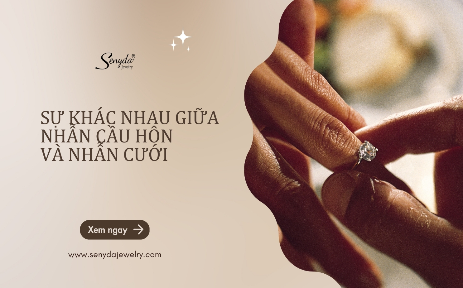 Sự khác nhau giữa nhẫn cầu hôn và nhẫn cưới