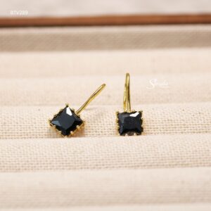 BTV289 Bông tai vàng Senyda móc câu 1 hột vuông