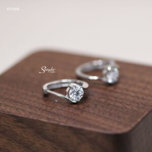 BTV506 Bông tai vàng Senyda khoen chéo nụ đá