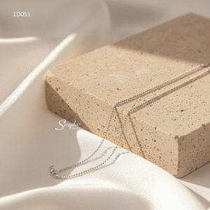 LD051 Lắc đôi bạc Ý Senyda dây bi nhỏ
