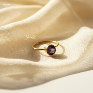 NHV048 Nhẫn vàng Senyda đá Spinel tím đậm