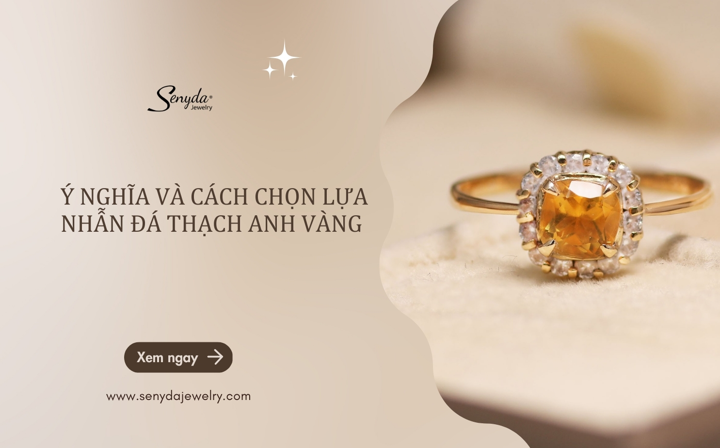 Ý nghĩa và cách chọn lựa nhẫn đá thạch anh vàng