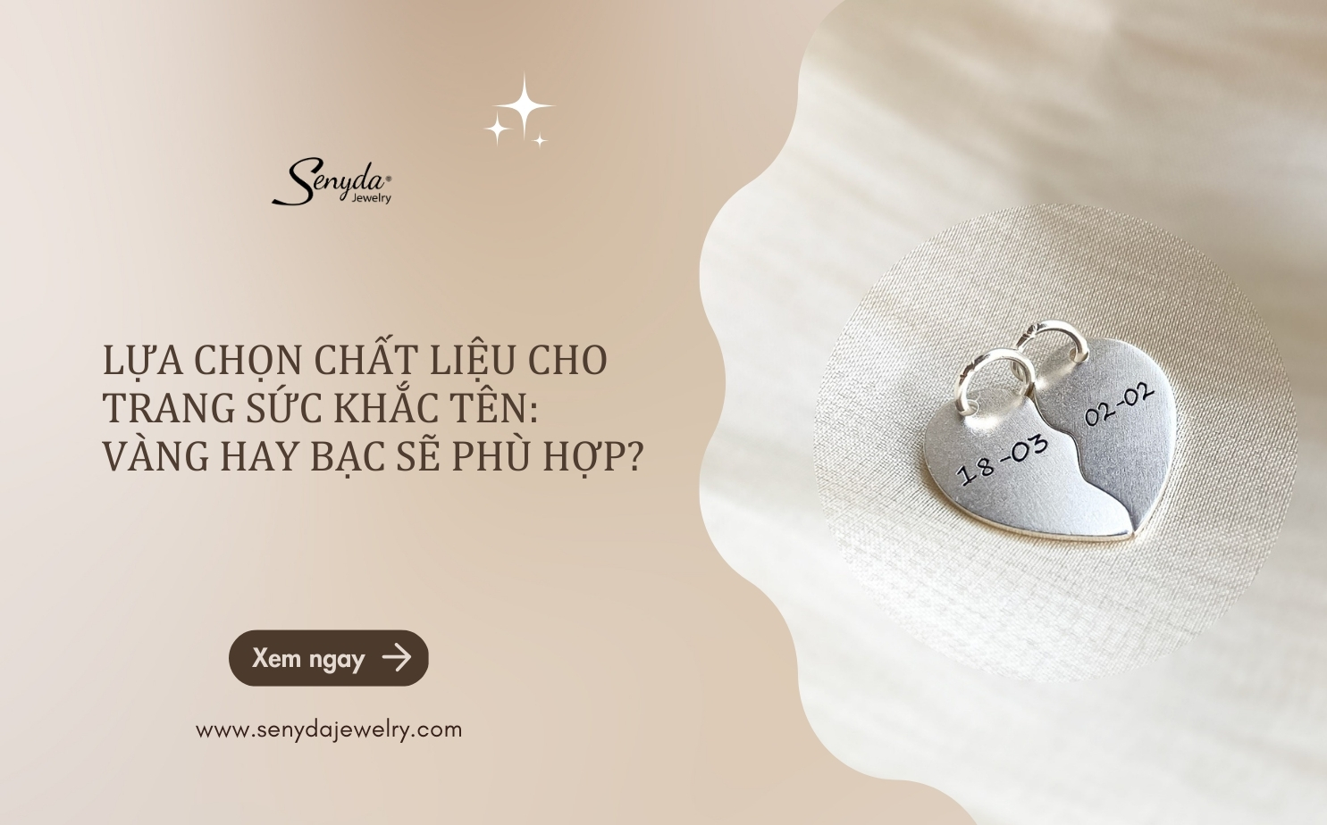 Lựa chọn chất liệu cho trang sức khắc tên: Vàng hay bạc sẽ phù hợp?