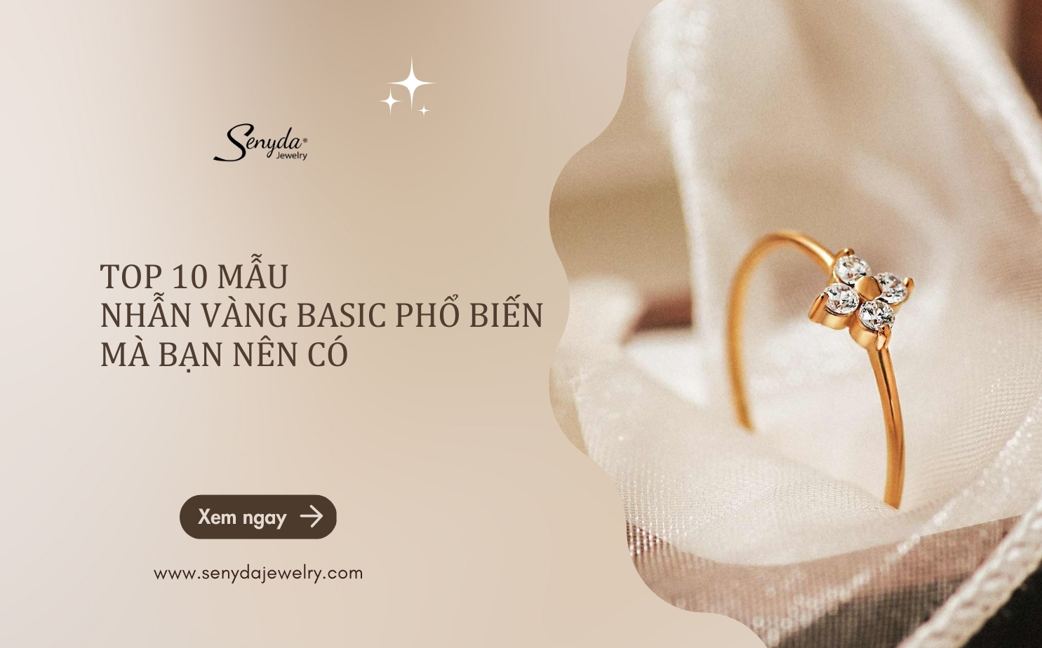 Top 10 mẫu nhẫn vàng basic phổ biến mà bạn nên có