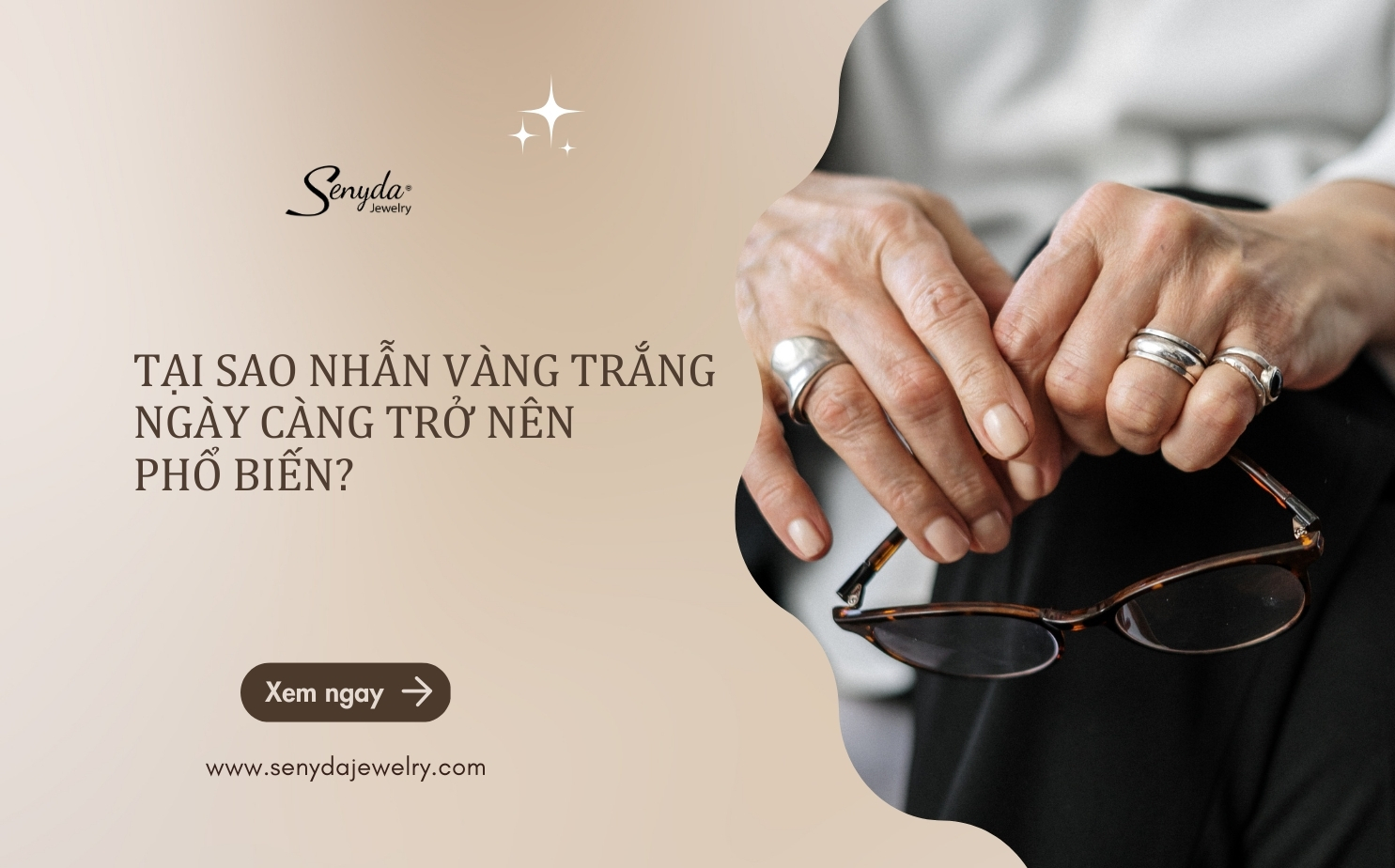 Tại sao nhẫn vàng trắng ngày càng trở nên phổ biến?