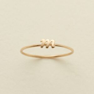 NHV042-M Nhẫn vàng custom Senyda chữ cái