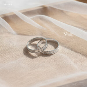 NH559 Nhẫn đôi bạc Ý Senyda giác