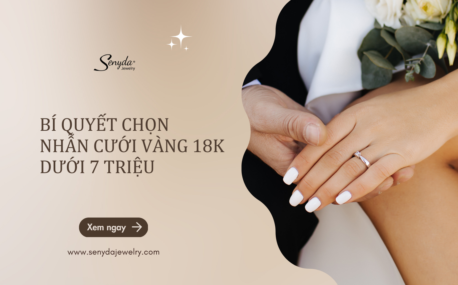 nhẫn cưới vàng 18K dưới 7 triệu