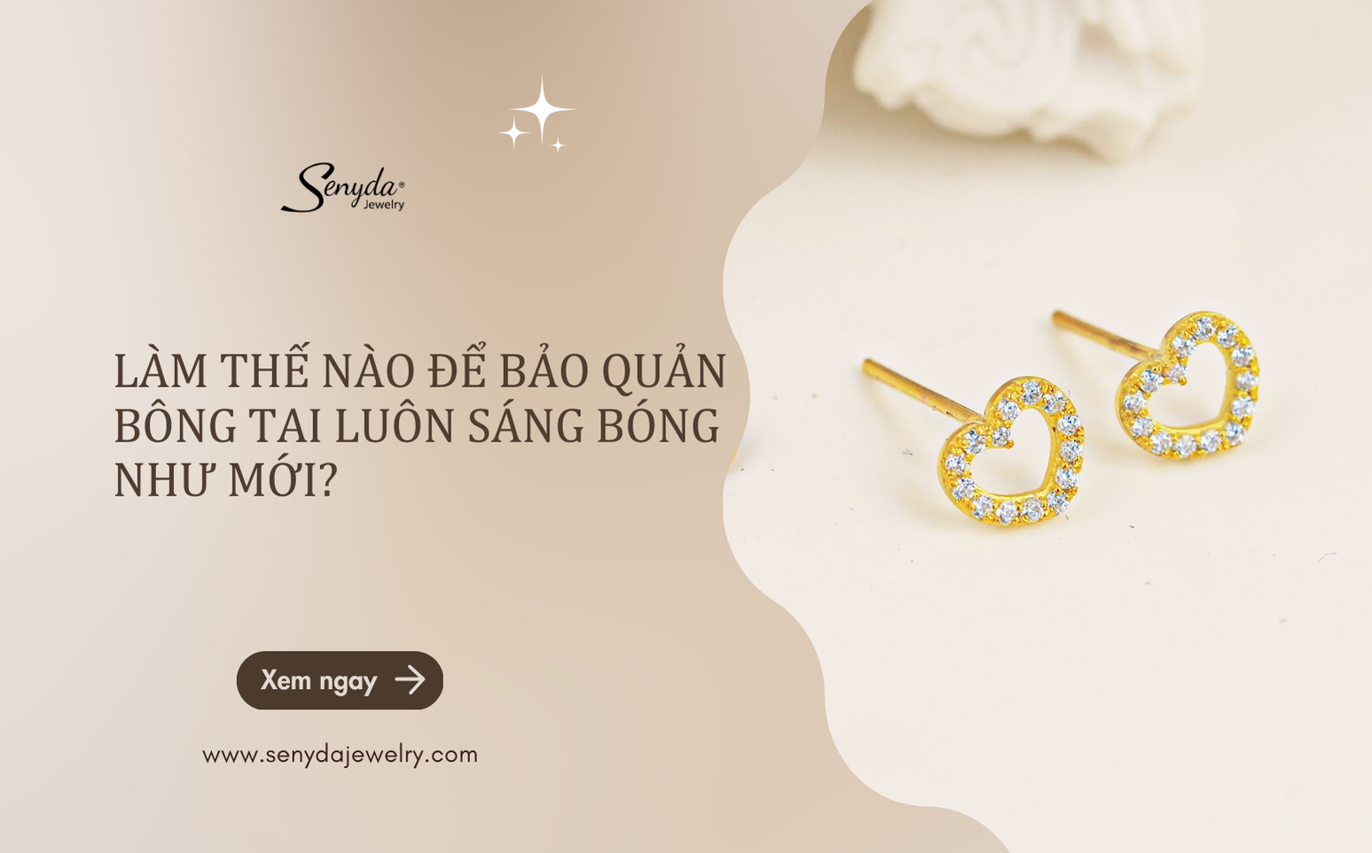 Làm thế nào để bảo quản bông tai luôn sáng bóng như mới?