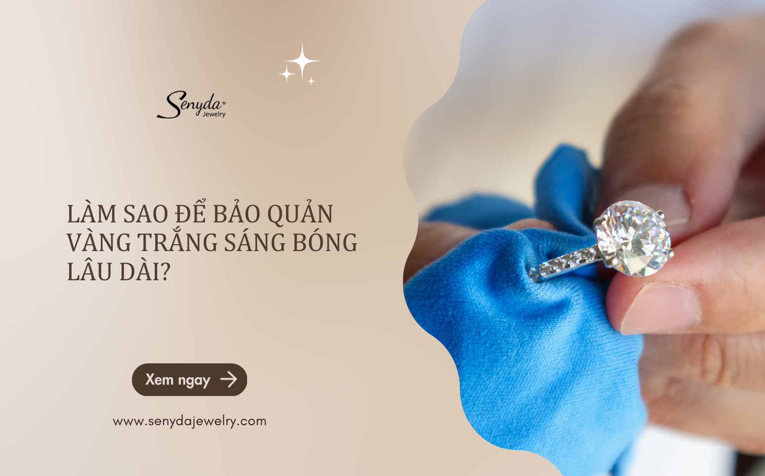 Làm sao để bảo quản vàng trắng sáng bóng lâu dài?