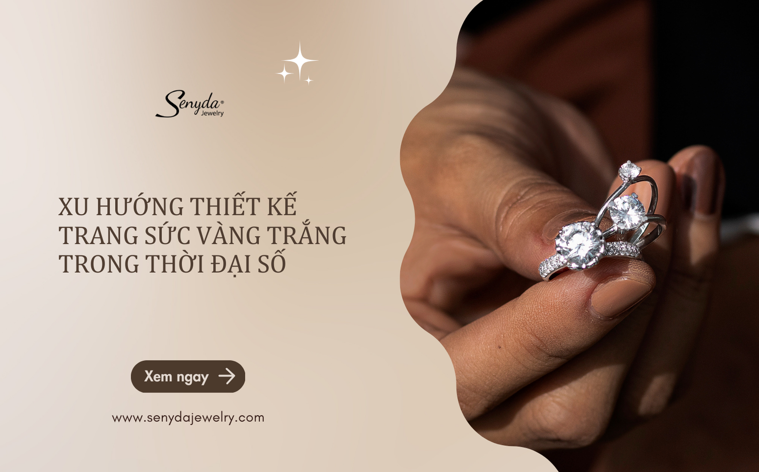 Xu hướng thiết kế trang sức vàng trắng trong thời đại số