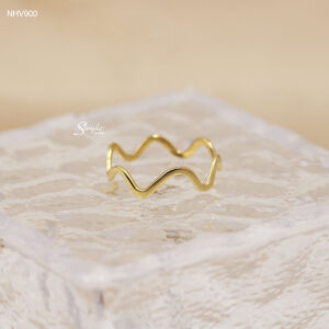 NHV900 Nhẫn vàng Senyda lượn sóng trơn