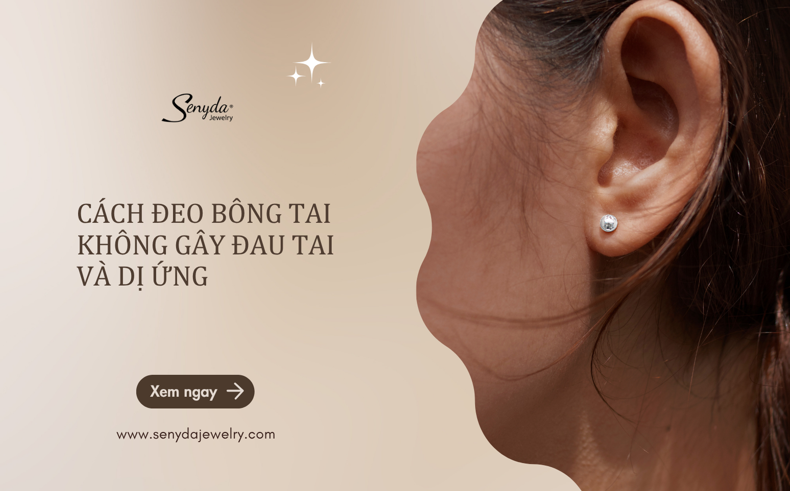 Cách đeo bông tai không gây đau tai và dị ứng