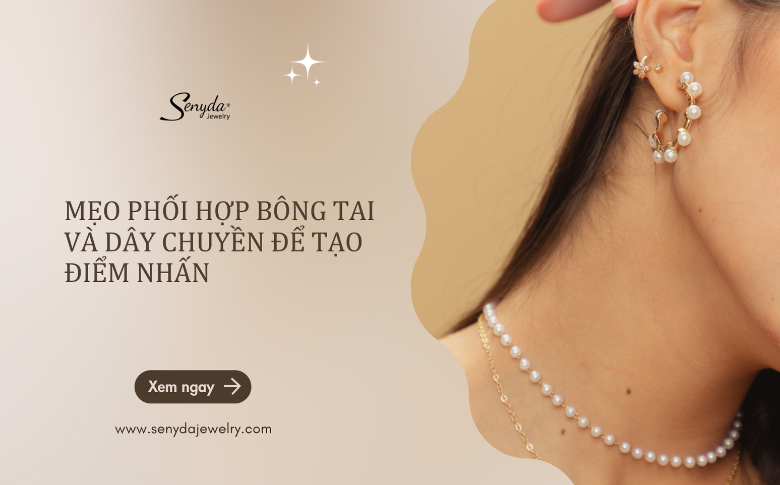 Mẹo phối hợp bông tai và dây chuyền để tạo điểm nhấn