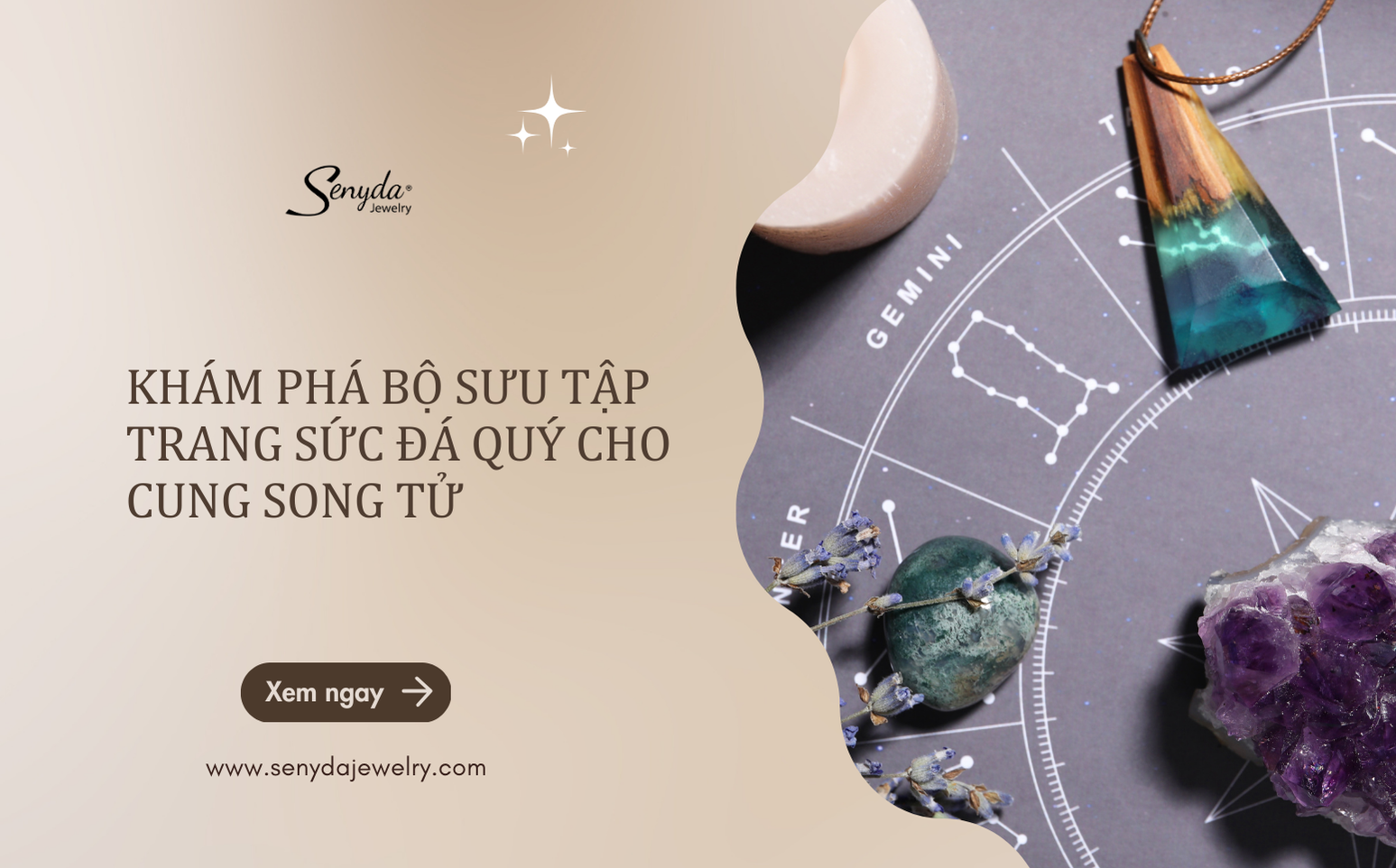 trang sức đá quý cho cung song tử