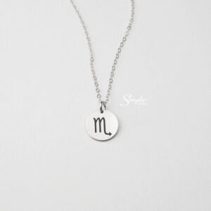 MDV012-M Dây chuyền bạc custom Senyda mặt tròn khắc chữ/dấu vân tay