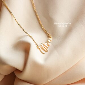 DCV015-M Dây chuyền vàng custom Senyda tên/chữ kí trơn