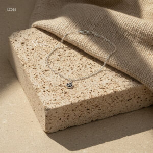 LC025 Lắc chân bạc Ý Senyda hoa hồng treo