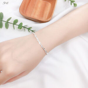 LT245 Lắc tay bạc Ý Senyda dây oval tim