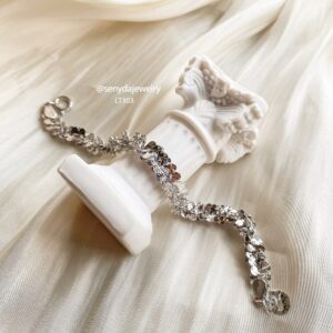 LT303 Lắc tay bạc Ý Senyda dây oval hoa giác