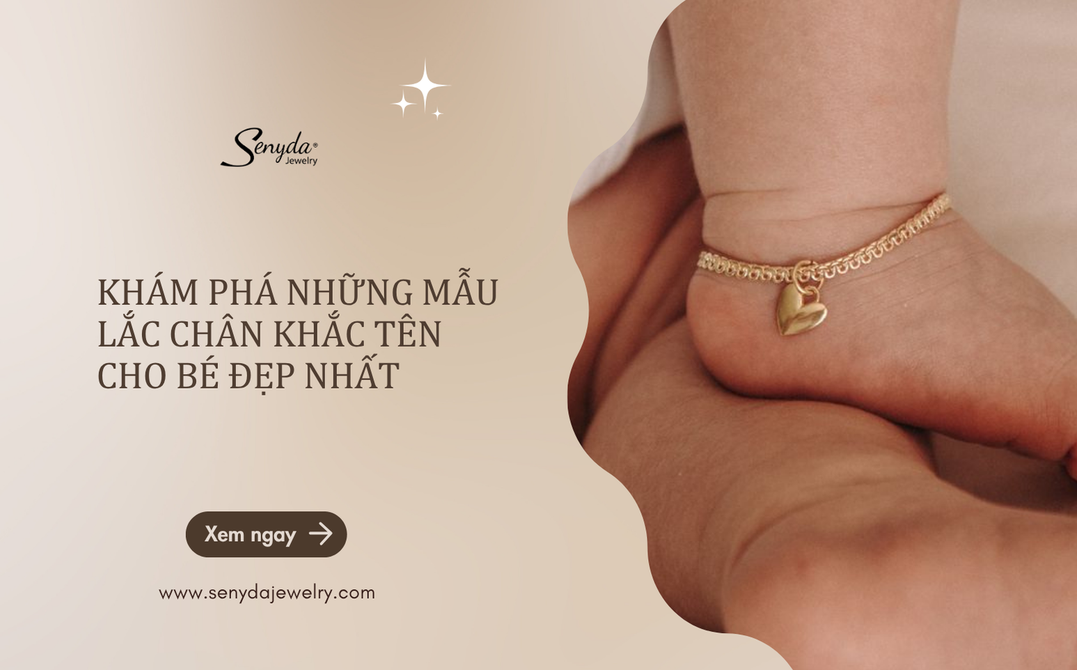 Khám phá những mẫu lắc chân khắc tên cho bé đẹp nhất