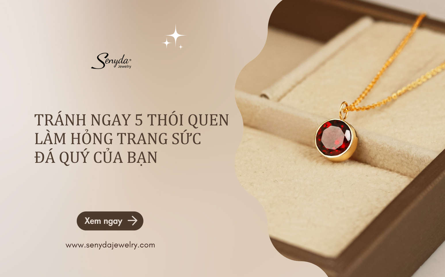 thói quen làm hỏng trang sức đá quý