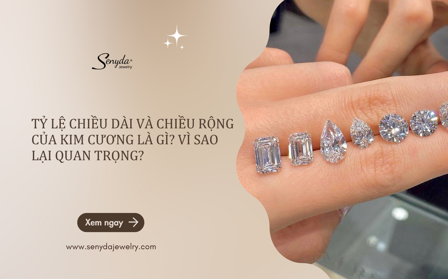 Tỷ lệ chiều dài và chiều rộng của kim cương
