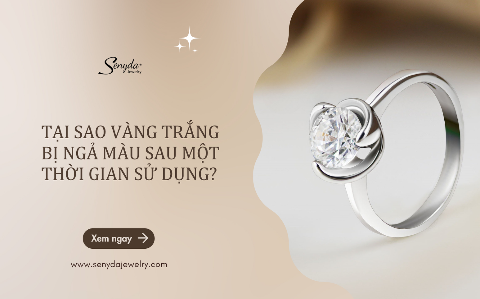 vàng trắng ngả màu
