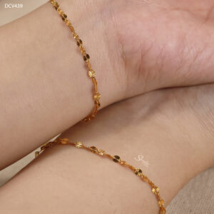 DCV439 Lắc tay vàng Senyda dây lá me giác