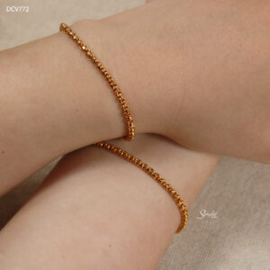 DCV772 Lắc tay vàng Senyda dây chữ cong tròn lớn