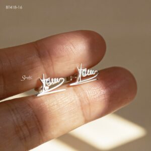 Bông tai bạc custom