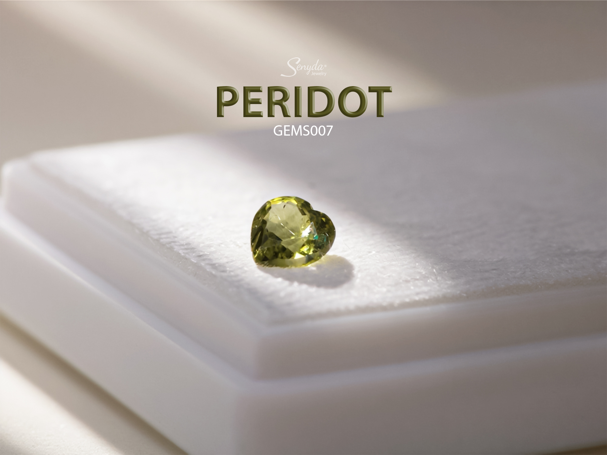 GEMS007 Đá Peridot trái tim
