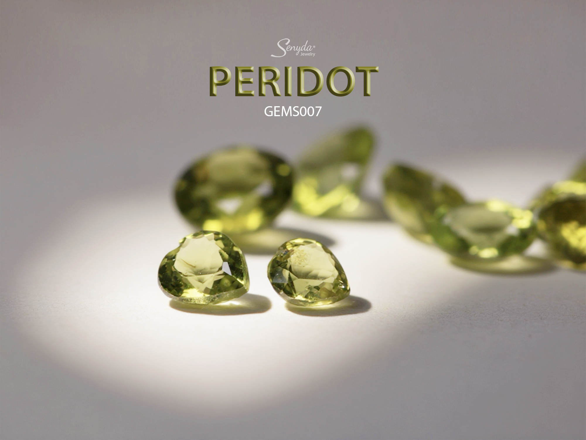 GEMS007 Đá Peridot trái tim